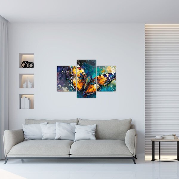 Tablou - Fluture, pictură în ulei (90x60 cm)