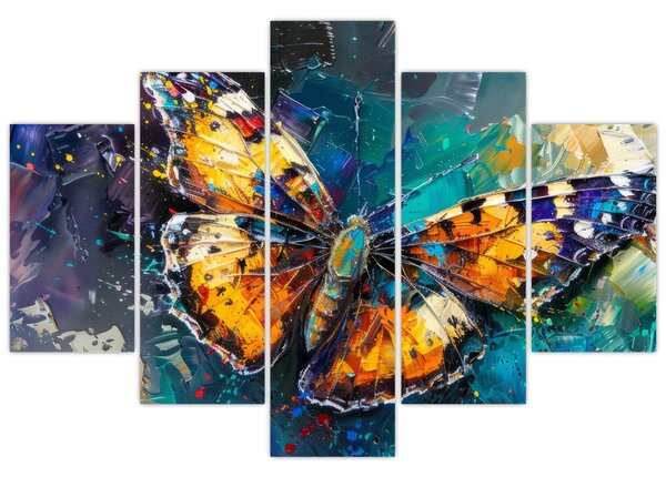 Tablou - Fluture, pictură în ulei (150x105 cm)