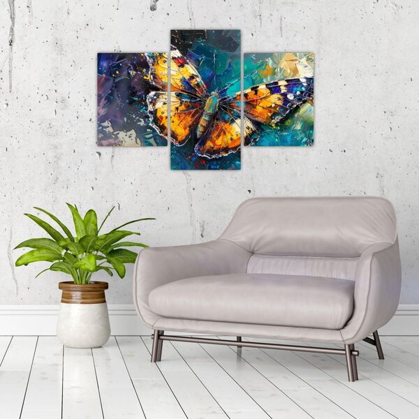 Tablou - Fluture, pictură în ulei (90x60 cm)