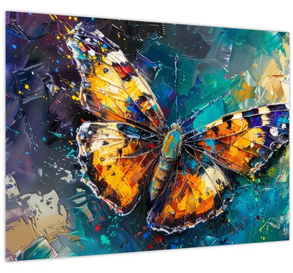 Tablou - Fluture, pictură în ulei (70x50 cm)