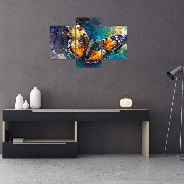 Tablou - Fluture, pictură în ulei (90x60 cm)