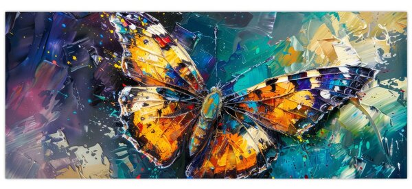 Tablou - Fluture, pictură în ulei (120x50 cm)