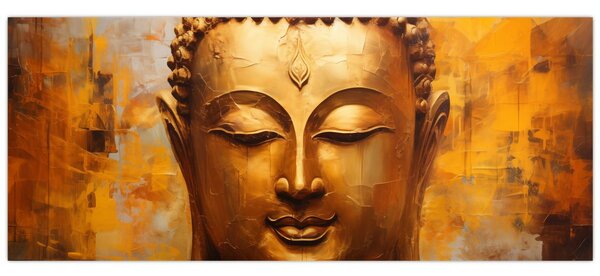 Tablou - Buddha, pictură în ulei (120x50 cm)