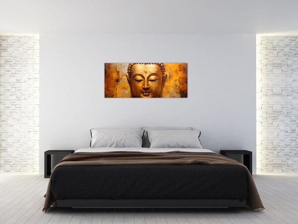Tablou - Buddha, pictură în ulei (120x50 cm)