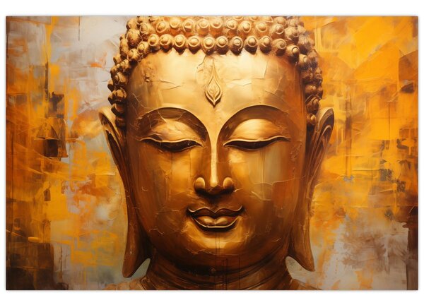 Tablou - Buddha, pictură în ulei (90x60 cm)