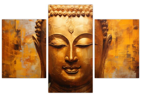 Tablou - Buddha, pictură în ulei (90x60 cm)