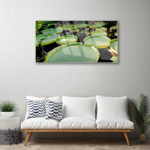 Tablou pe sticla Abstract Art Verde Negru