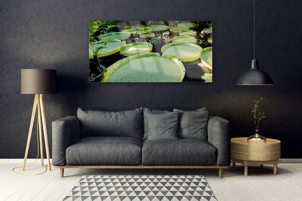 Tablou pe sticla Abstract Art Verde Negru