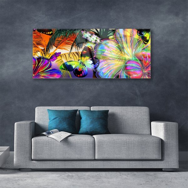 Tablou pe sticla Abstract Art Multi