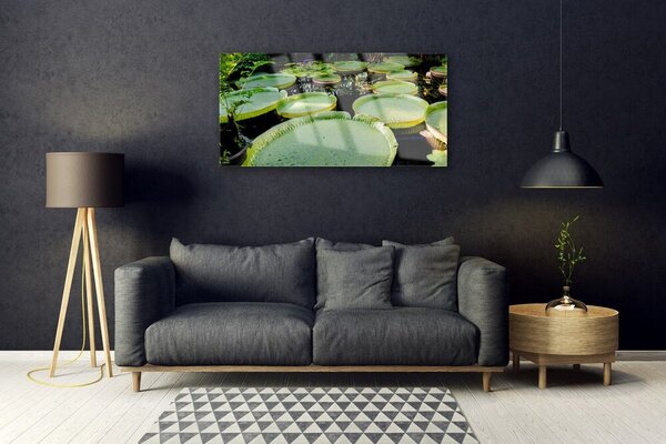 Tablou pe sticla Abstract Art Verde Negru