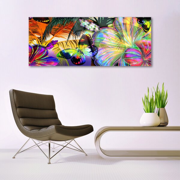 Tablou pe sticla Abstract Art Multi