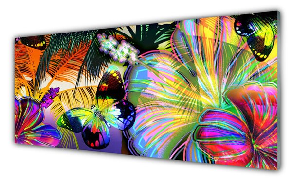 Tablou pe sticla Abstract Art Multi