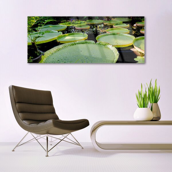 Tablou pe sticla Abstract Art Verde Negru