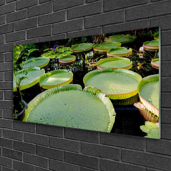 Tablou pe sticla Abstract Art Verde Negru