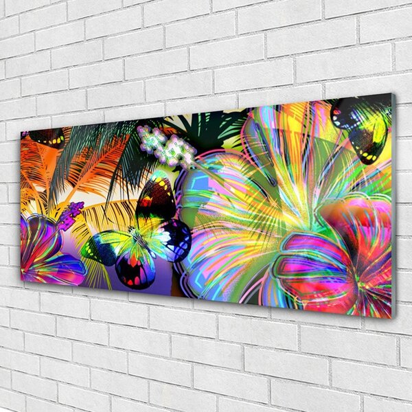 Tablou pe sticla Abstract Art Multi