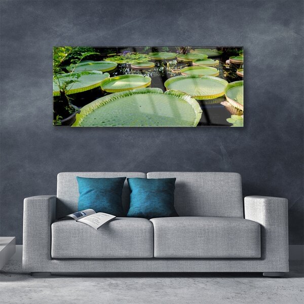 Tablou pe sticla Abstract Art Verde Negru