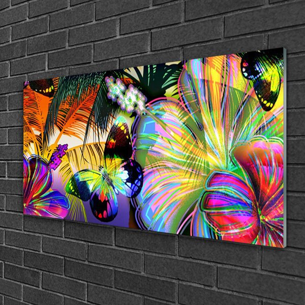Tablou pe sticla Abstract Art Multi
