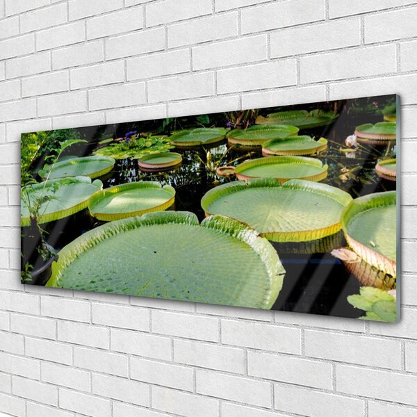 Tablou pe sticla Abstract Art Verde Negru