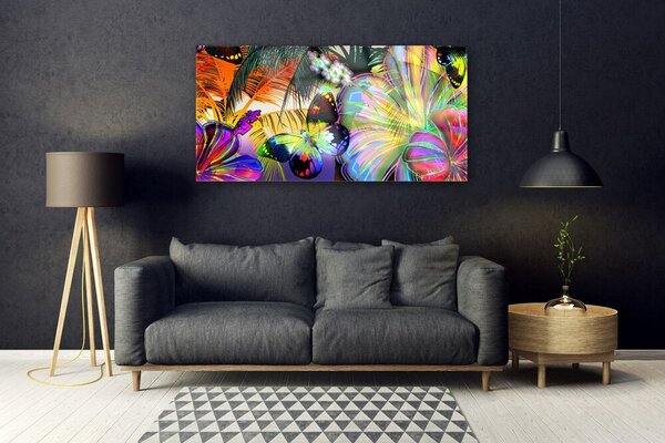 Tablou pe sticla Abstract Art Multi