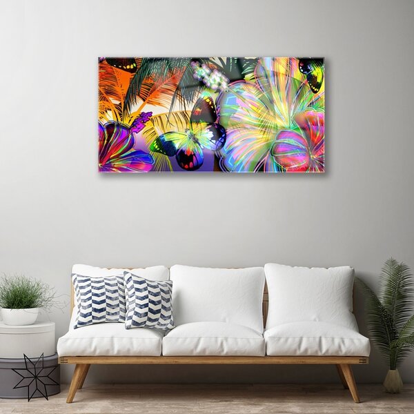 Tablou pe sticla Abstract Art Multi