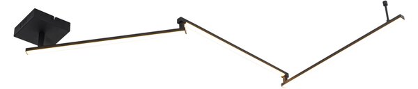 Plafoniera neagră 150,8 cm inclusiv LED reglabilă cu 3 trepte de luminozitate - Annuschka