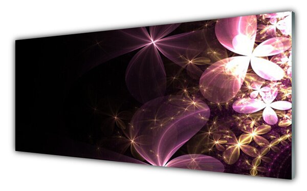 Tablou pe sticla Abstract Art Negru Roz Aur
