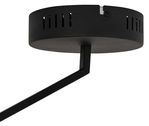 Plafoniera de design neagra incluzând LED cu dimmer pe 3 trepte - Anello