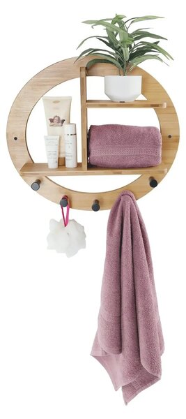 Raft ARTID TYP 1, stejar/negru, lemn/otel, 46x10x41 cm