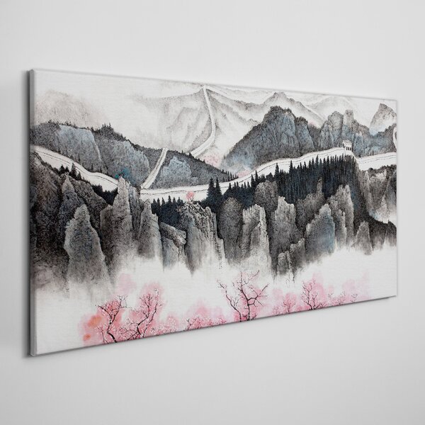 Tablou canvas Zid modern de pădure
