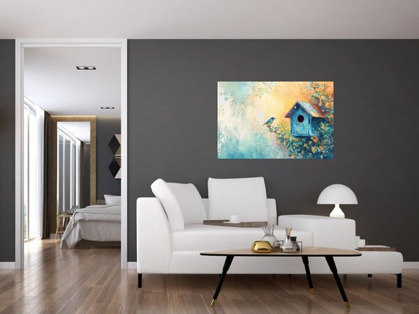Tablou - Birdhouse, acuarelă, acuarelă (90x60 cm)
