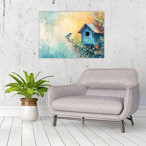 Tablou - Birdhouse, acuarelă, acuarelă (70x50 cm)