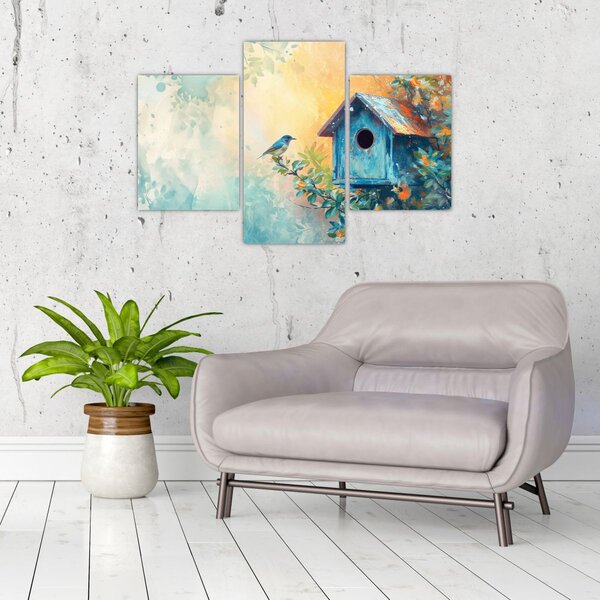 Tablou - Birdhouse, acuarelă, acuarelă (90x60 cm)