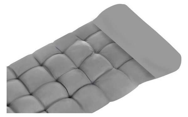 Perna pentru sezlong, umplutura bumbac, curele fixare, 173x50x5 cm, gri