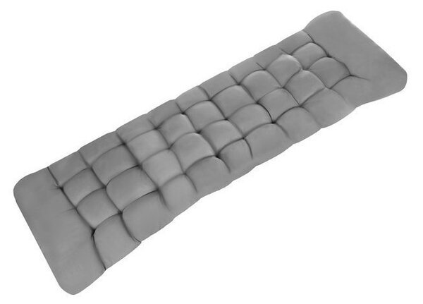 Perna pentru sezlong, umplutura bumbac, curele fixare, 173x50x5 cm, gri