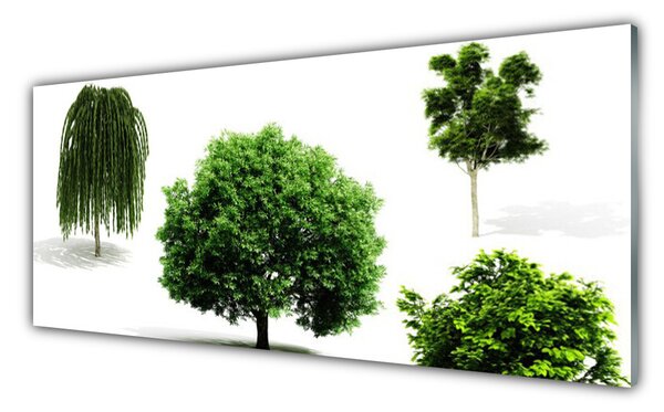 Tablou pe sticla Copaci Natura Brun Verde