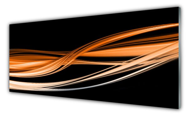 Tablou pe sticla Abstract Art Galben Negru