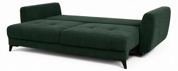 Canapea extensibila 3 persoane KARISA, stofa verde inchis - Element 12