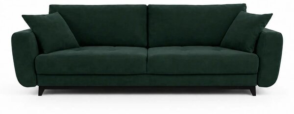 Canapea extensibila 3 persoane KARISA, stofa verde inchis - Element 12