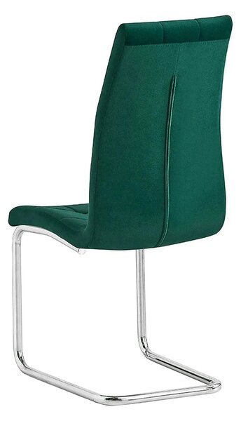 Scaun bucatarie SALOMA NEW, stofa catifelata verde, 42x56,5x105 cm
