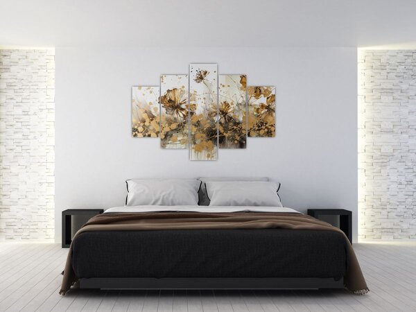 Tablou - pictură abstractă florală (150x105 cm)