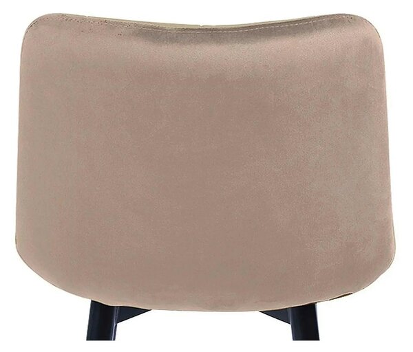 Scaun bar textil CHIC H-2, bej - Bluvel 28/negru, stofa catifelata/met