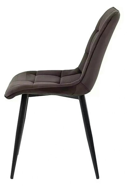 Scaun CHIC, maro - Bluvel 48, stofa catifelata/metal, 50x58x88 cm