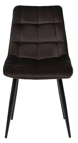 Scaun CHIC, maro - Bluvel 48, stofa catifelata/metal, 50x58x88 cm
