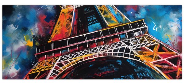 Tablou - Pictură a Turnului Eiffel II. (120x50 cm)