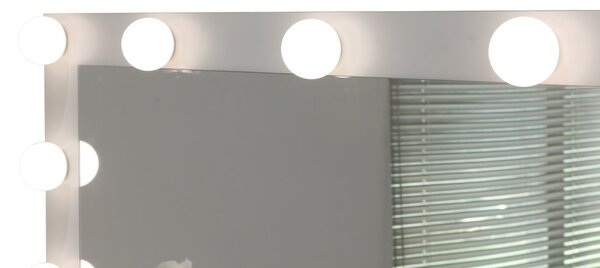 Masă de toaletă mare albă cu iluminare 80 x 40 x 110cm