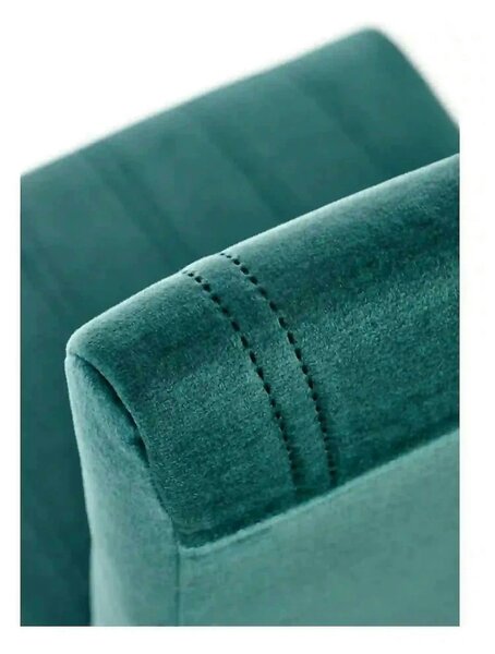 Scaun DIEGO 3, verde/stejar miere, stofa catifelata/lemn de fag, 47x59