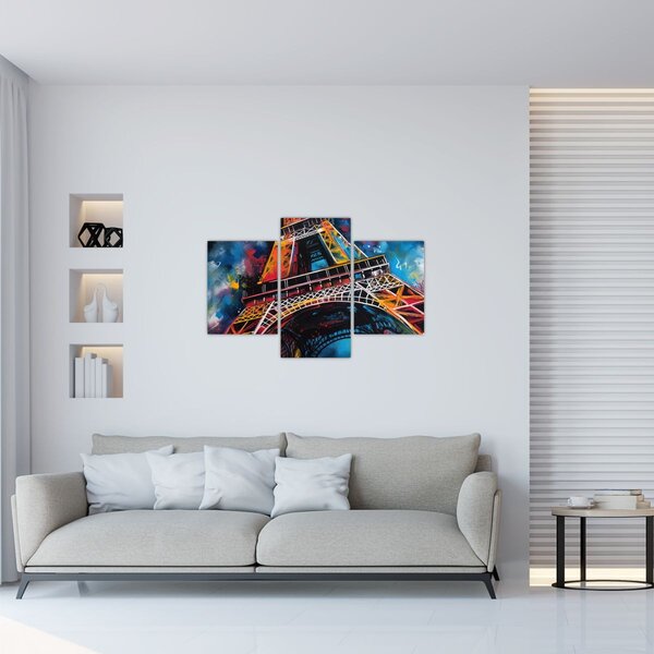 Tablou - Pictură a Turnului Eiffel II. (90x60 cm)