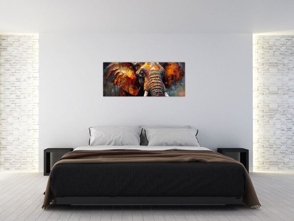 Tablou - Pictura unui elefant (120x50 cm)