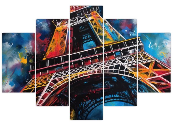 Tablou - Pictură a Turnului Eiffel II. (150x105 cm)