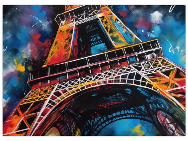 Tablou - Pictură a Turnului Eiffel II. (70x50 cm)